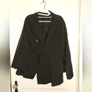 SHEIN Black Double-Breasted Blazer